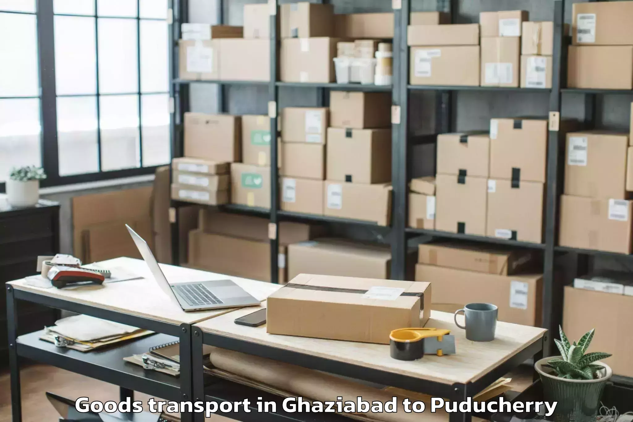 Discover Ghaziabad to Pondicherry University Puduche Goods Transport